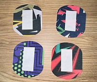 Abstract adhesive patch