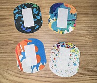 Paint splatter adhesive patch